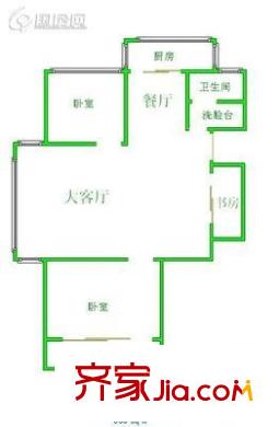 萬事利花園 3室 戶型圖