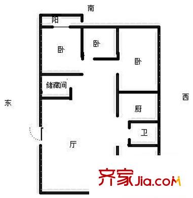 榕信東苑 4室 戶型圖