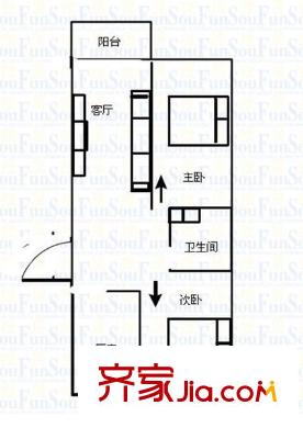馬保小區(qū) 2室 戶型圖