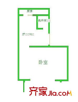 津泰新村 1室 戶型圖