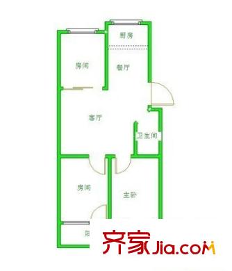 東方公寓 3室 戶型圖