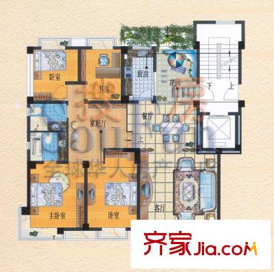 陽光城二區(qū)戶型圖3室3廳2衛(wèi)