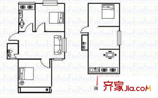 西園新苑 4室戶型圖