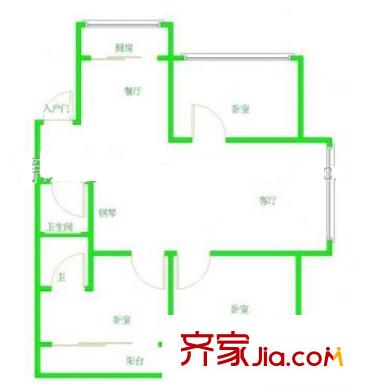 西峰新村 3室戶型圖