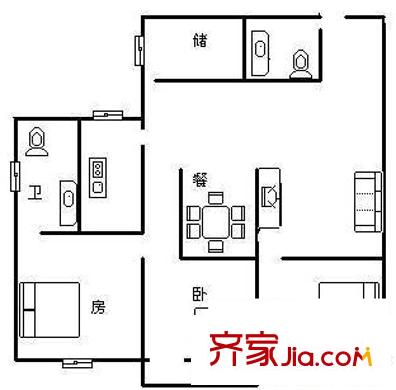 泰禾花園 4室 戶型圖