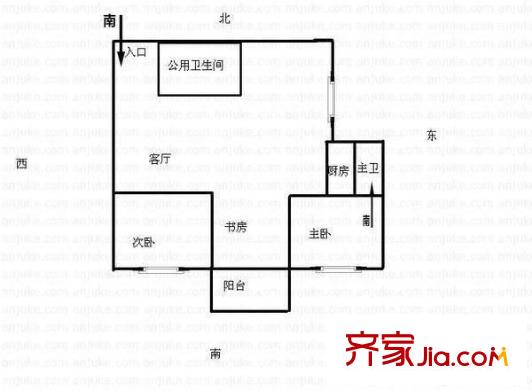 泰禾花園 3室 戶型圖