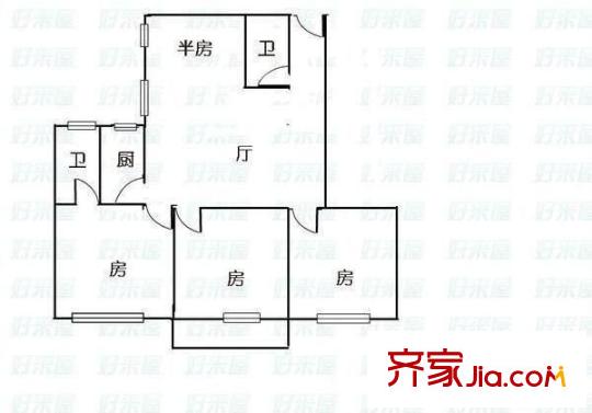 泰禾花園 4室 戶型圖