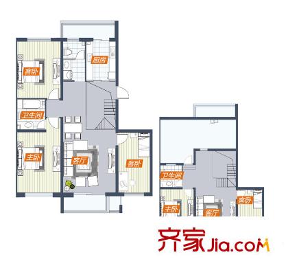 榮泰尚都X躍層 3室2廳3衛(wèi)1廚