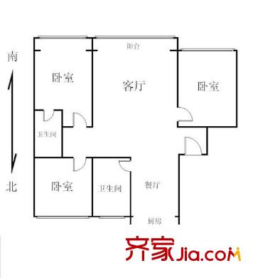 祥榮里 3室 戶型圖