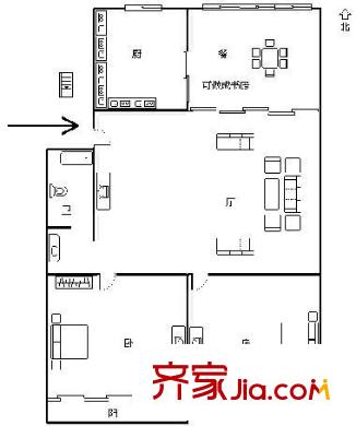 融僑花園三區(qū) 2室 戶型圖