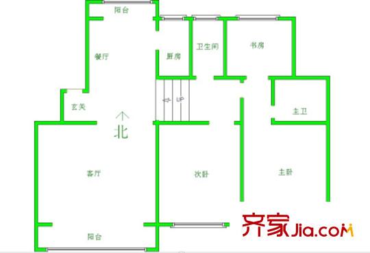 麗景琴園戶型圖麗景三層 2室2廳2衛(wèi)1廚