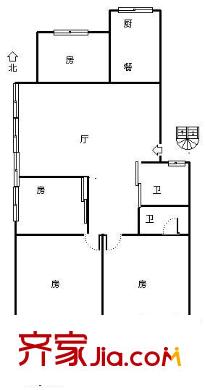 省林業(yè)廳宿舍 5室 戶型圖
