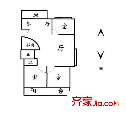 閩江新苑 4室 戶型圖