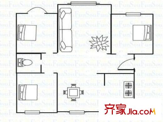 金色家園 0室 戶型圖