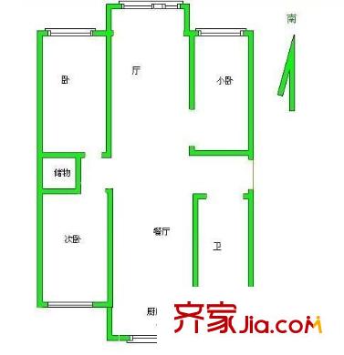 天元花園 3室 戶型圖