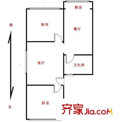 祥富里 2室 戶型圖