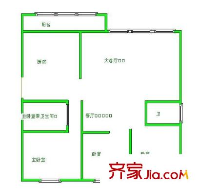 祥富里 3室 戶型圖