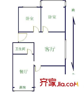 祥富里 3室 戶型圖