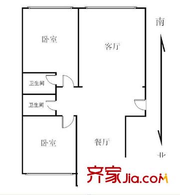 祥富里 2室 戶型圖