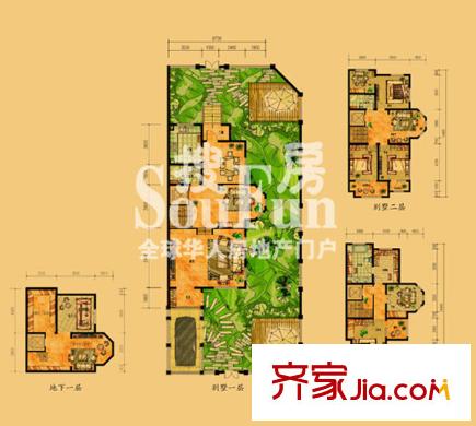 鳳凰世嘉二期別墅2 7室5廳3衛(wèi)1廚