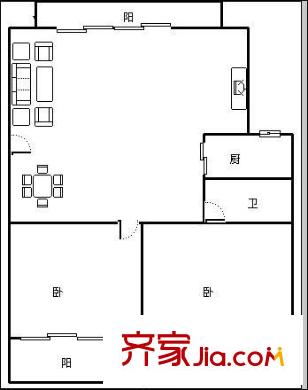 半山千葉 2室 戶型圖