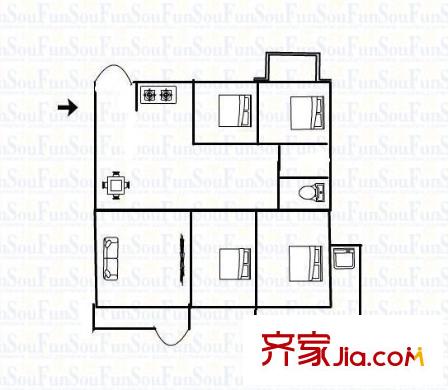 半山千葉 4室 戶型圖