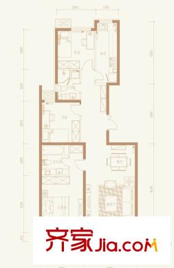 鷺港小區(qū)戶型圖501#樓A-2戶型 3室2廳2衛(wèi)1廚