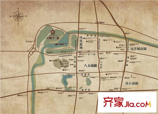 唐門(mén)一品交通圖