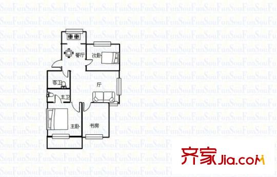 正祥萬升小區(qū)戶型圖正祥.萬升小區(qū) 3室 戶型圖 3室2廳2衛(wèi)1廚