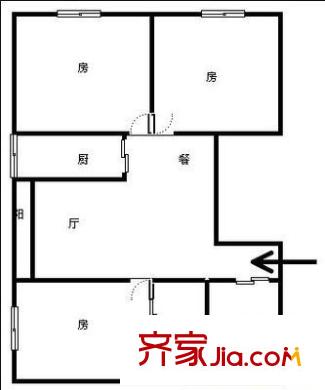 新都會財經(jīng)廣場 3室 戶型圖