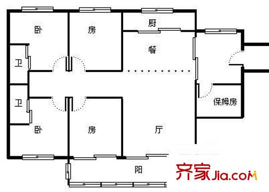 新都會財經(jīng)廣場 3室 戶型圖