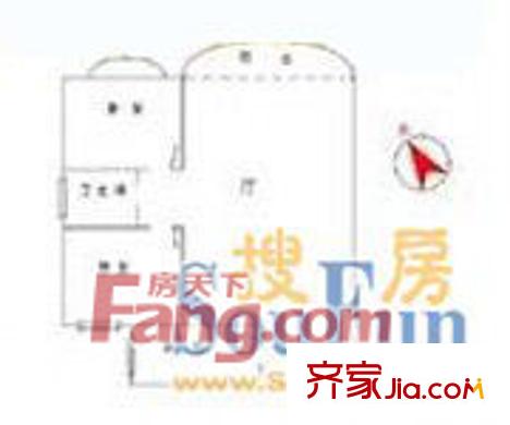 臨江新天地?zé)熒皆窇粜蛨D煙山苑 3室 戶型圖 3室1廳1衛(wèi)1廚