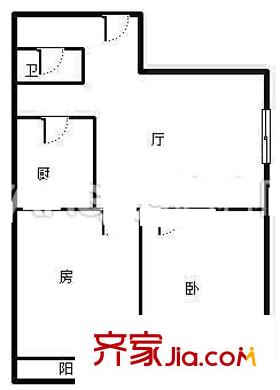 臨江新天地煙山苑戶型圖煙山苑 2室 戶型圖 2室1廳1衛(wèi)1廚