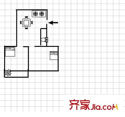 金色麗景 2室 戶型圖