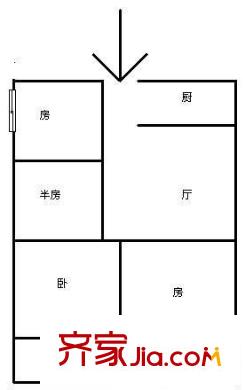 建海新村 4室 戶型圖
