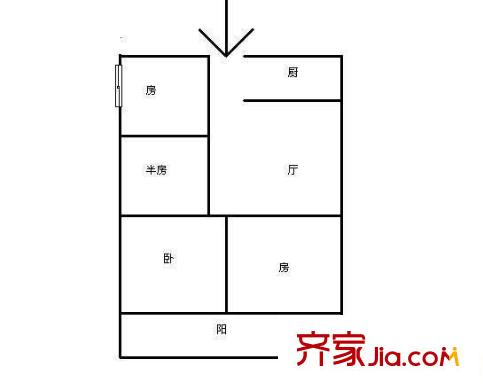 建海新村 4室 戶型圖