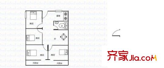 建海新村 4室 戶型圖
