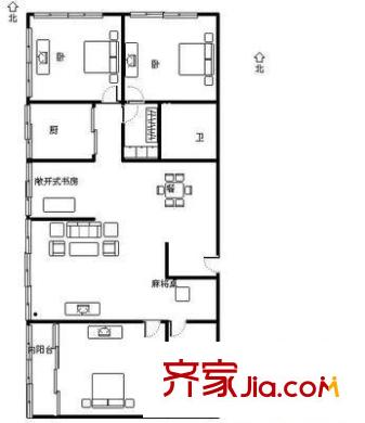 金源公寓 4室 戶型圖
