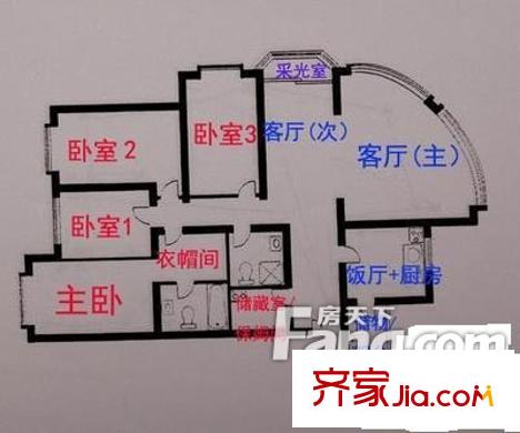 金源公寓 4室戶型圖