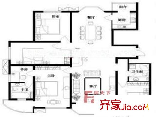 金源公寓 4室戶型圖