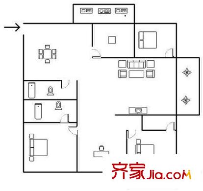 經(jīng)典世家 5室 戶型圖