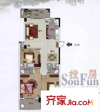 聚龍尚書院7#07（2-16層）戶型圖