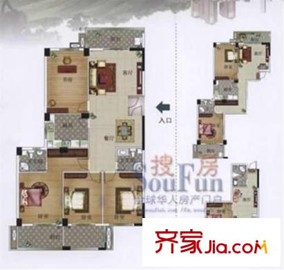 聚龍尚書院7#10 11(2-7層)戶型圖