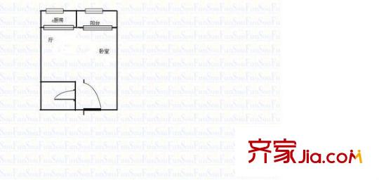 海西假日灣 1室 戶型圖