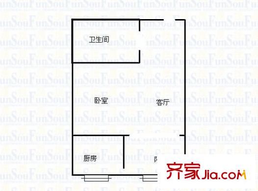 海西假日灣 1室 戶型圖