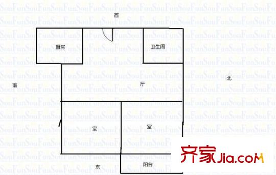 弘繪箐華園 2室 戶型圖