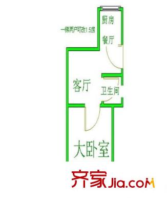 光榮小區(qū) 1室 戶(hù)型圖