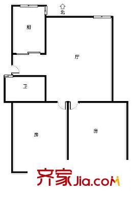 工程學(xué)院宿舍 2室 戶型圖
