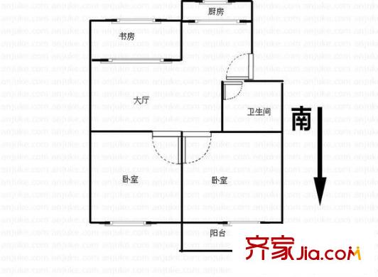 桂山新村 3室 戶型圖