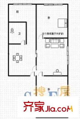 桂山新村 2室 戶型圖